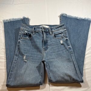 Hidden Jeans Women's Distressed Crop Flare Size 24